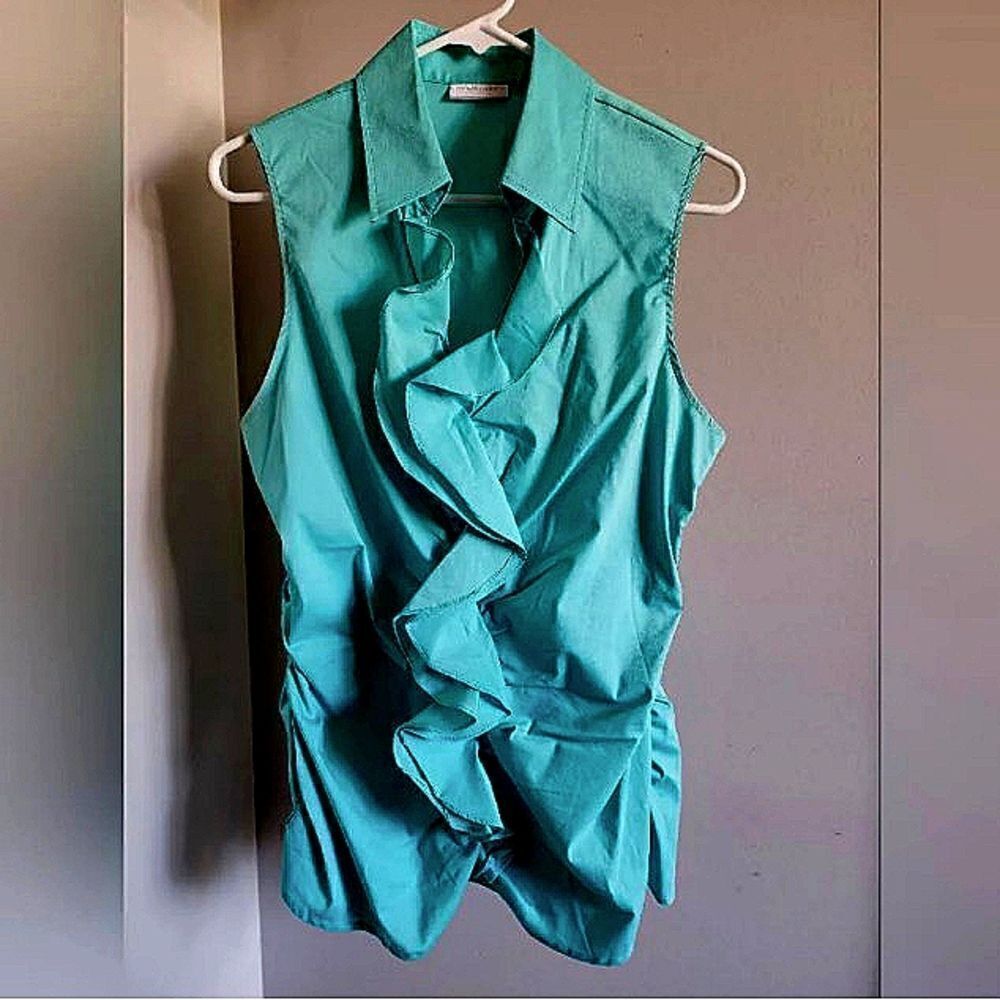New York & Co. Sleeveless Ruffled Blouse
